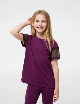 Футболка для девочки SMIL 110661 Бордовый р.122