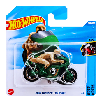 Машинка Базова Hot Wheels 1966 Triumph Tiger 100 Treasure Hunts Moto 1:64 JBC32 Green