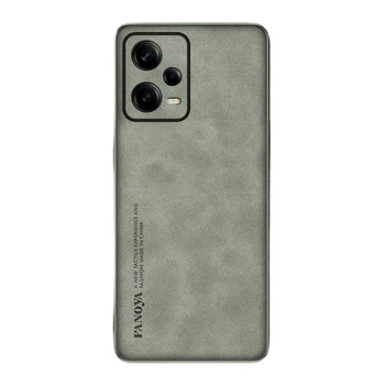 Кожаный чехол - накладка Fanoya для Xiaomi Redmi Note 12 Pro 5G gray