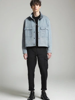 Куртка H&M XS Серо-синий 0850562_сер меланж_12