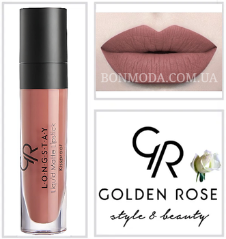 Матовая стойкая жидкая помада Golden Rose Longstay liquid Matte № 43