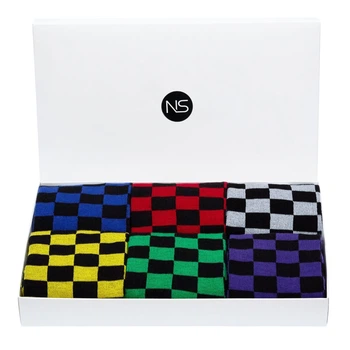 Набір Шкарпеток NS – Nosy Stylno Everyday Cube Socks Collection, 6 пар 41-43 Кольорові