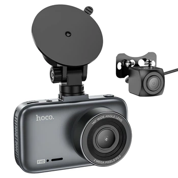 Відеореєстратор HOCO DV6 Driving recorder with 3-inch display (with rear camera) Grey
