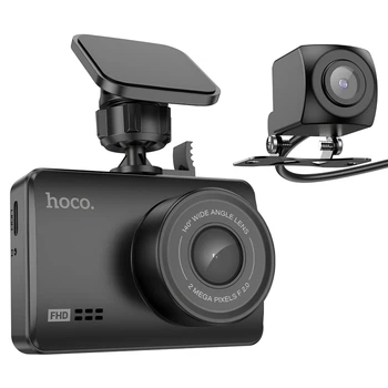 Відеореєстратор HOCO DV3 Driving Dual Channel Recorder камера заднього виду Black