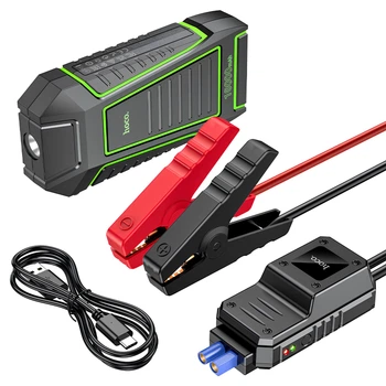 Пусковий зарядний пристрій бустер Hoco QS1 Car Jump Starter Spring Car emergency start-up піковий 600A 10000 mAh Black