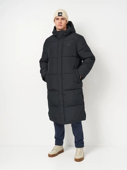 Куртка зимова довга чоловіча Converse Long Puffer CVM5J032-BLK L Чорна (0198820076050)