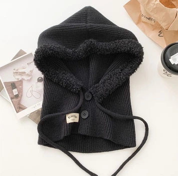 Капор жіночий теплий 1177 One size Чорний 014891