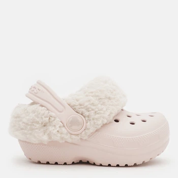 Дитячі крокси-сабо утеплені для дівчинки Crocs Classic Blitzen IV Clog T 210853-6UR 22-23 (C6) Світло-рожеві (196265892754)