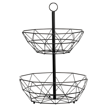 Koszyk na owoce Vilde metalowy Czarny (5904316400583)
