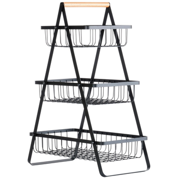 Koszyk na owoce Vilde metalowy Czarny (5904316474287)