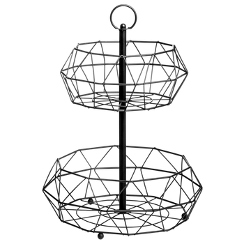 Koszyk na owoce Vilde metalowy Czarny (5907610289427)