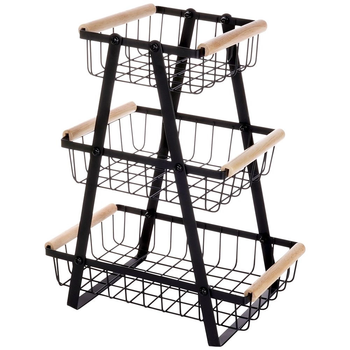 Koszyk na owoce Vilde metalowy Czarny (5904316465261)