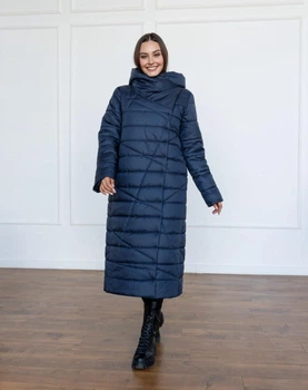 Fashions • Куртка жіноча зимова Ковдра Fashions 58 темно-синій (1877-мк)