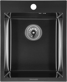 Кухонная мойка стальная GRANADO Pravia S201 408x498 мм Black Honeycomb