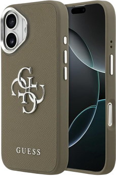 Панель Guess Grained Big 4G Classic Logo для iPhone 17 Brown