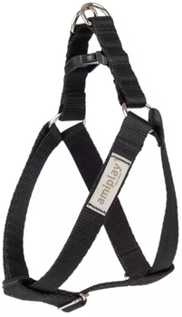 Шлея регульована для собак Amiplay Samba Step-in S Чорна (5907563302426)