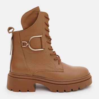 Жіночі зимові берці шкіряні високі Teona 411 36 Руді (ROZ6501054958)