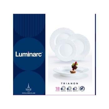 Столовий сервіз Luminarc Trianon для 6 осіб Білий 18-предметів (883314290813)