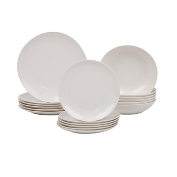 Столовий сервіз Ambition Linea для 6 осіб Білий 18-предметів (5904134618818)