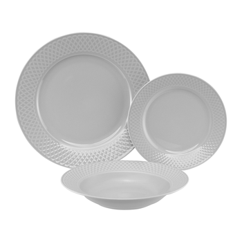 Столовий сервіз Ambition Sonia для 6 осіб Сірий 18-предметів (5907078418186)