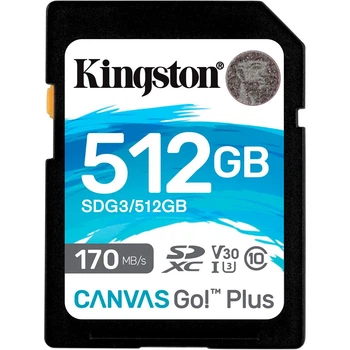 Карта памяти Kingston SDXC Canvas Go! Plus 512GB Class 10 UHS-I U3 V30 (SDG3/512GB) [100866]