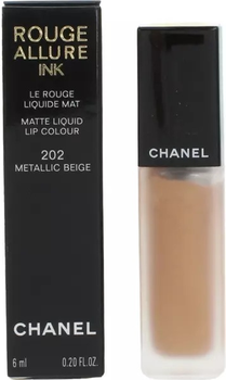 Помада Chanel Gold Lipstick Rouge Allure Ink Lip Colour 202 Metallic Beige 6 мл (3145891652024)