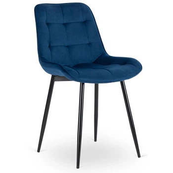 Стул для кухни и гостиной CHRIS Navy Blue Velvet