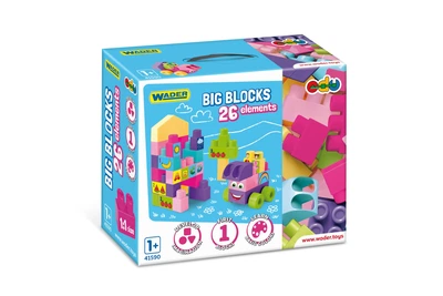 Конструктор KASHTANCHIK "Big Blocks" 26 елементів рожевий