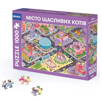 Пазл Orner Город счастливых кошек 1000 элементов