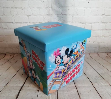 Пуф-банкетка складной для хранения игрушек и мелочей, Mickey, (O4-02501а.Mickey)