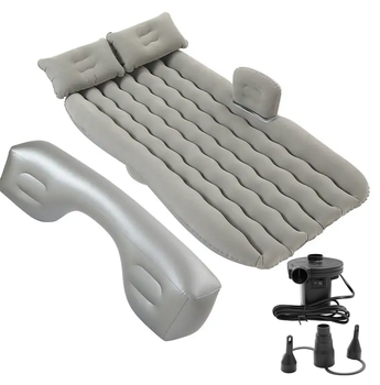 Надувной автомобильный матрас KT7001902 Серого цвета для заднего сиденья + подушки