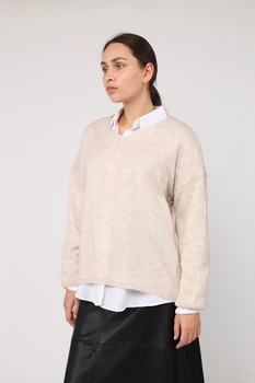 Пуловер жіночий L/XL колір бежевий YUKI ЦБ-00285739