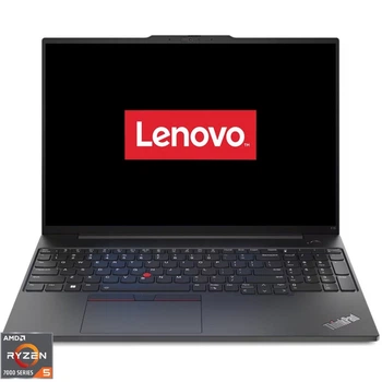 Ноутбук Lenovo 16'' ThinkPad E16 Gen 1, WUXGA IPS, AMD Ryzen™ 5 7530U (16 МБ кеш- пам’яті, до 4, 5 ГГц), 6 ядер, 40 ГБ DDR4, 960 ГБ SSD, Radeon, графітово- чорний