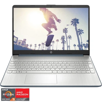 Ноутбук HP 15s- eq2022nq AMD Ryzen™ 5 5500U до 4, 00 ГГц, 15, 6 дюйма, Full HD, IPS, 8 ГБ DDR4, 512 ГБ SSD, графикой AMD Radeon™, Free DOS, ялина синього кольору