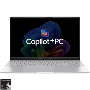 Ноутбук ASUS Vivobook S 15 K5507QA Snapdragon® X Plus X1P 42 100 до 3, 4 ГГц, 15, 6'', 3K, OLED, 120 Гц, 16 ГБ LPDDR5X, 1 ТБ SSD, графический Qualcomm® Adreno™, Windows 11 Home, Cool Silver