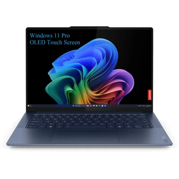 Ноутбук Lenovo Yoga Slim 7 14Q8X9, 14. 5 3K 2944x1840 OLED сенсорный Екран 500nits 90Hz, Snapdragon X Elite X1E- 78- 100 12- core, 32 GB DDR5, 512 GB SSD m2 PCIe, Windows 11 Pro, Aluminium Case 1. 28 kg Cosmic синий
