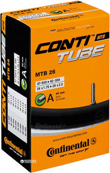 Велокамера Continental MTB 26"x1.75-2.5 47-559 / 62-559 AV40mm (181611)