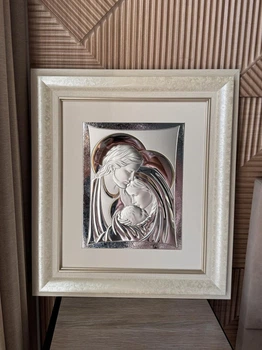 Икона серебряная Святое Семейство (444151 DM 8330 BG) 53,5x60 см