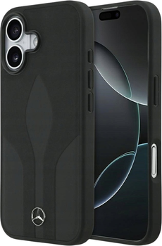 Панель Mercedes Leather The Move MagSafe для iPhone 17 Black (3666339506667)