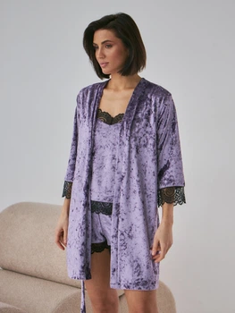 Халат жіночий великого розміру BARWA garments 251 XL Темно-фіолетовий (2110002514691)