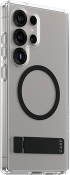 Etui plecki CARE by PanzerGlass Case Transparent w. Black Kickstand & Qi Compatible do Samsung Galaxy S25 Ultra (CRRFBKQG38488)