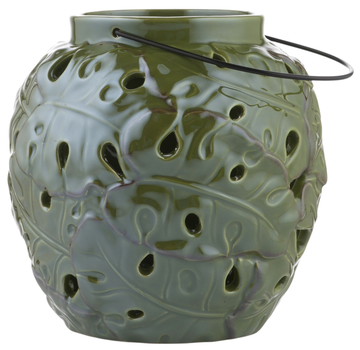 Lampion My Home Tropic ceramiczny Zielony 18 x 18 x 18 cm (5904134353993)
