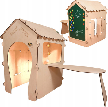 Садовий будиночок Ikonka дерев'яний столик, крейдяна дошка, 86 x 137 x 105 см (5905325439151)