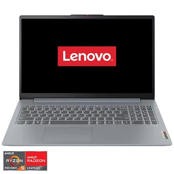 Ноутбук Lenovo IdeaPad Slim 3 15ABR8 AMD Ryzen™ 5 7430U до 4, 3 ГГц, 15, 6 дюйма, Full HD, IPS, 8 ГБ DDR4, 512 ГБ SSD, AMD Radeon™, цвет Arctic Grey