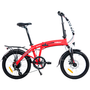Велосипед с электроприводом складной 20" FLD AL "KANY" 250W 36v 10.5ah 40км запас хода красный