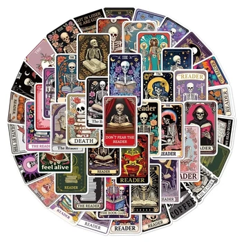 Набор стикеров «Таро Ридер» – 50 шт готических наклеек в стиле Tarot