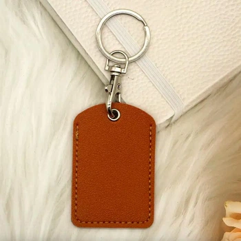 Чехол-брелок прямоугольный для магнитного ключа домофона, Bluetooth-метки, трекера AIRTAG, меток NFC. Коричневый