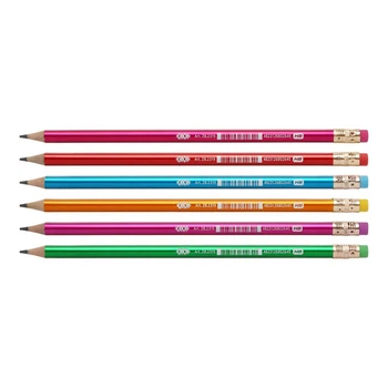 Карандаш пластиковый графитовый ZiBi Metallic HB с ластиком (ZB.2319)