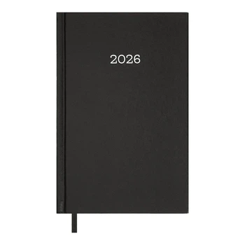 Щоденник датований Buromax Simple A5 з бумвінілу 320 сторінок чорний BM.21166-01