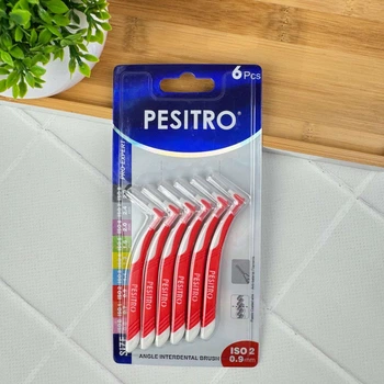 Набір міжзубних кутових йоржиків Pesitro ANGLE, 0.9 мм, 6 шт